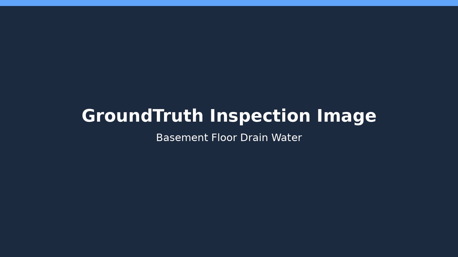 Basement floor drain with standing water after heavy rain