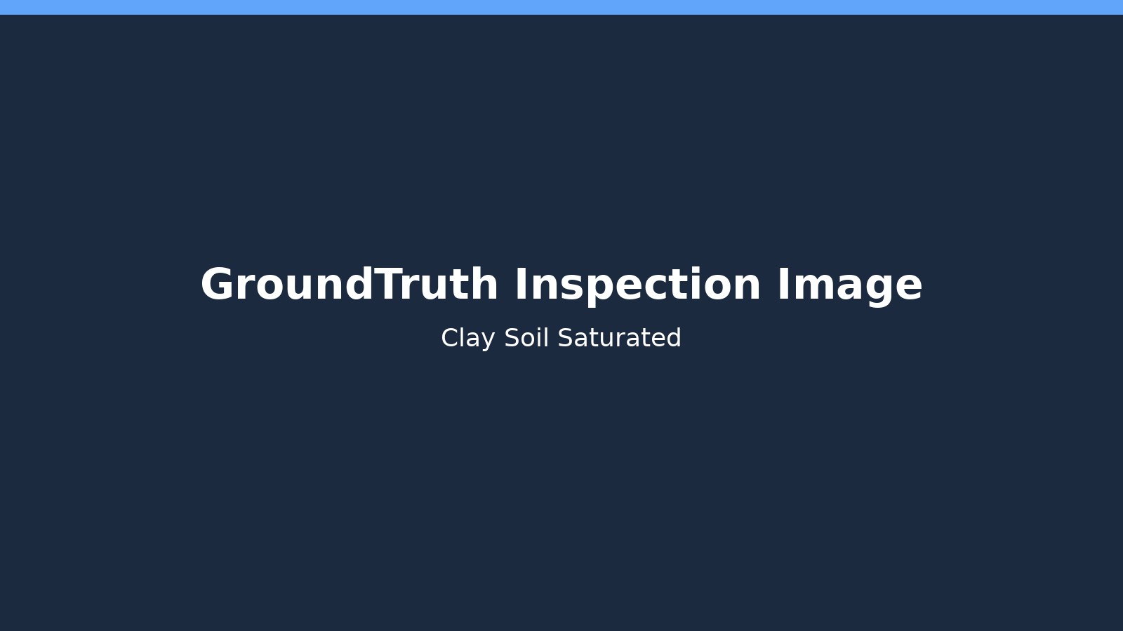 Saturated clay soil after heavy rain common in Kansas City area