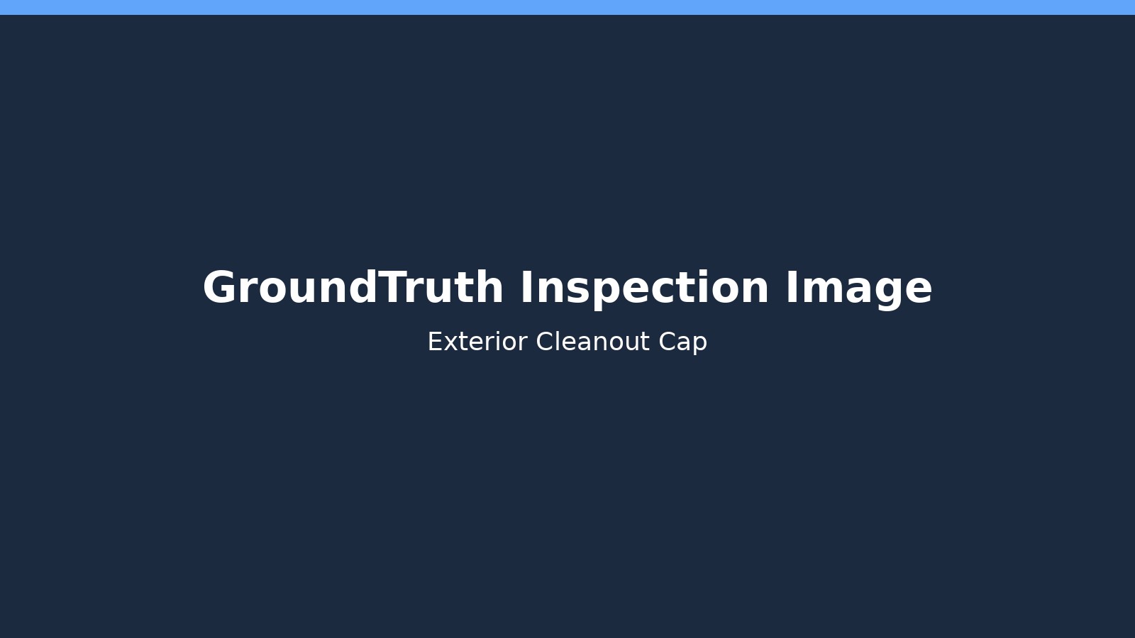 Exterior sewer cleanout used for scheduled hydro jetting maintenance on a residential line